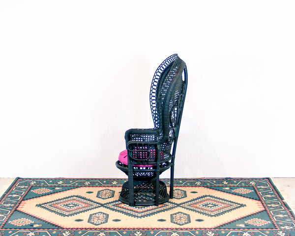 § Rattan Black Peacock Chair