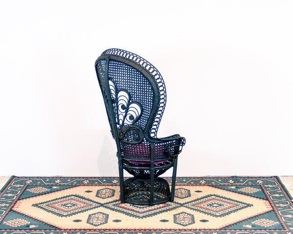 § Rattan Black Peacock Chair