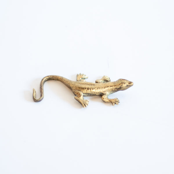 § Miniature Brass Lizard Figurine