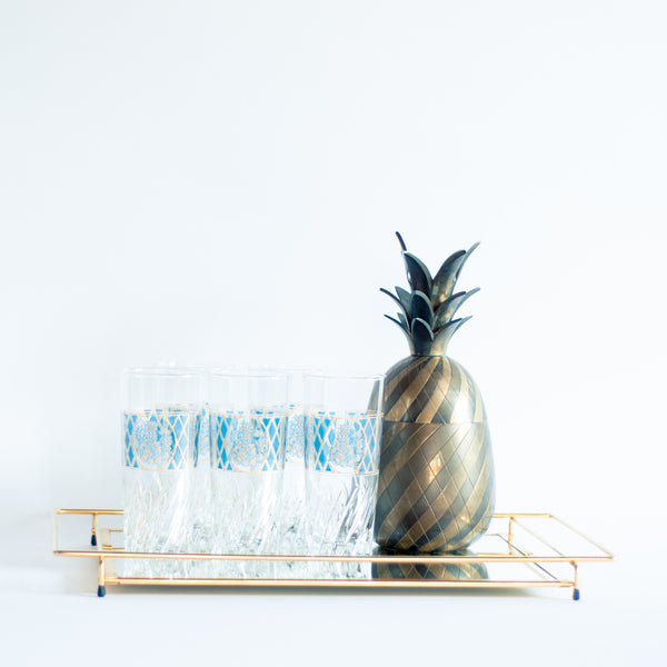 § Two toned Brass Pineapple Ice Bucket