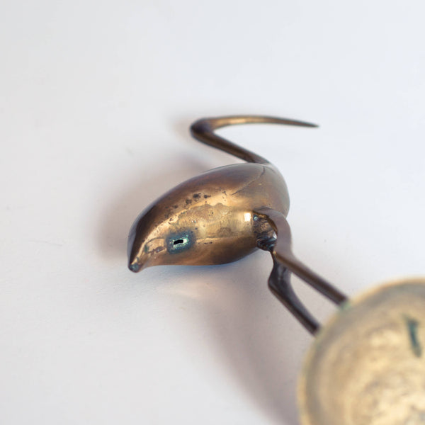 Midcentury Brass Heron Figurine – Oddhaus Vintage