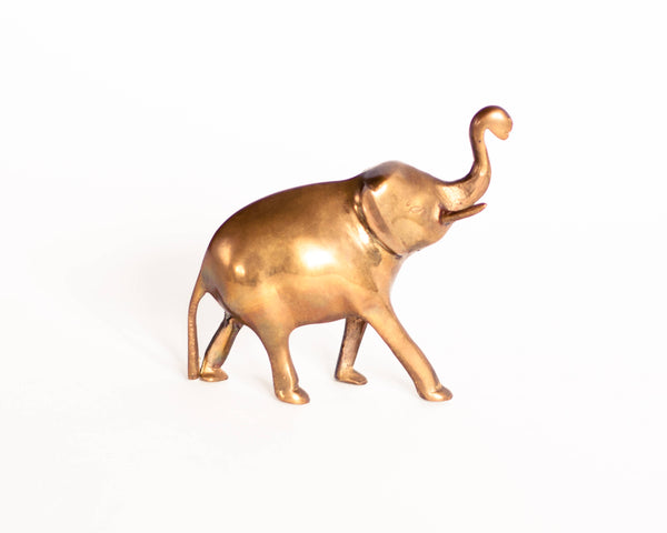 § Vintage Solid Brass Elephant Figurine