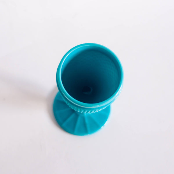 § Turquoise Milk Glass Hobnail Goblet - Casa Pupo London