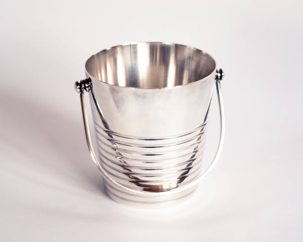 §Christofle Art Deco Ice Bucket 'Ondulations' by Luc Lanel (1930s)