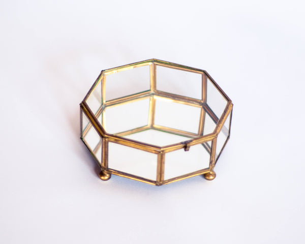 § Brass Octagonal Jewelry Box