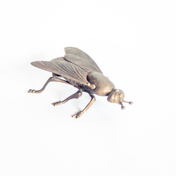 § Vintage Brass Decorative Fly Figurine / Ashtray